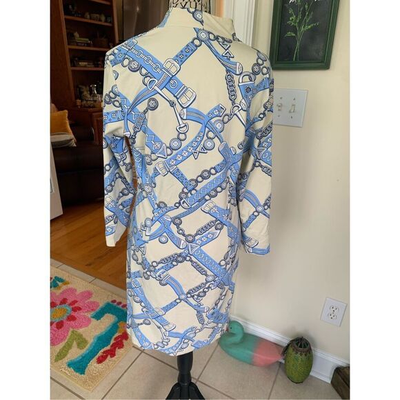 J McLaughlin Chain Pattern Dress (Blues) - Picture 3 of 8
